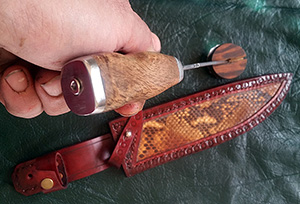 JN handmade damascus hunting knife H6e